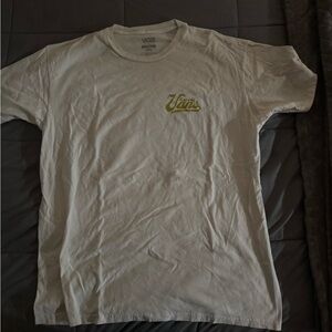 Vans White and Yellow Logo T-Shirt